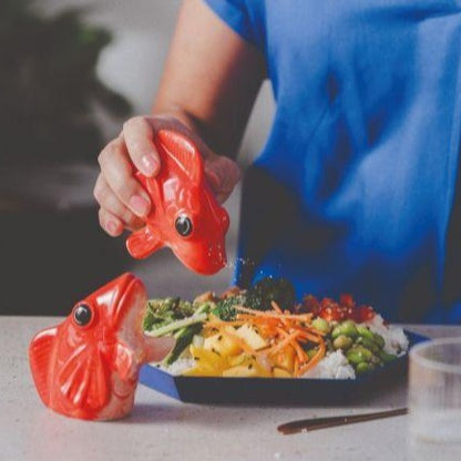 Koi Fish Salt and Pepper Shakers in Red