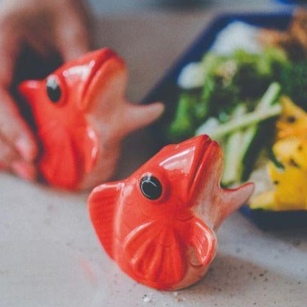 Koi Fish Salt and Pepper Shakers in Red