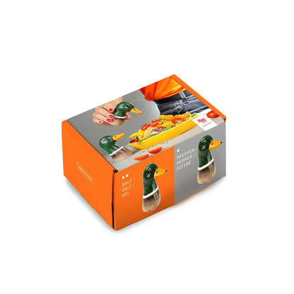 Duck Head Salt & Pepper Shakers Refillable Green Brown