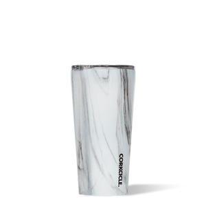 Corkcicle 16oz tumbler for hot and cold drinks in marble effect