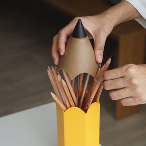 Pencil Pot Storage Desk Tidy in Yellow