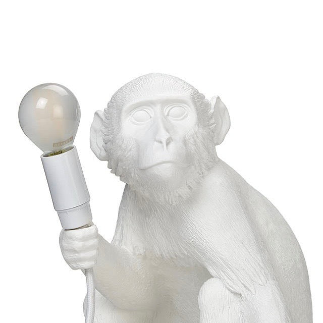 Seletti sitting monkey lamp light in white