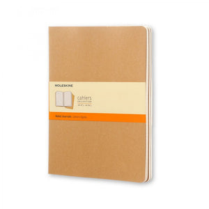 Notebook Journal Moleskine Ruled Cahier Xl - Kraft Cover (3 Set)