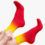 Socks Womens Cocktail Tequila Sunrise Red Yellow