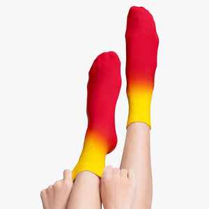 Socks Womens Cocktail Tequila Sunrise Red Yellow