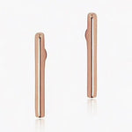 Stud earrings in gift bottle with thin wire design from rose gold plate