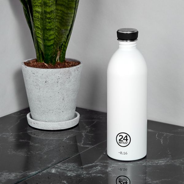 Water Bottle Lightweight 1L Ice White