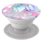 Mobile accessory expanding hand-grip and stand Popsocket in multicoloured large crystals