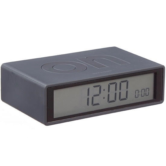 LCD Alarm clock 'Flip' On/Off in black