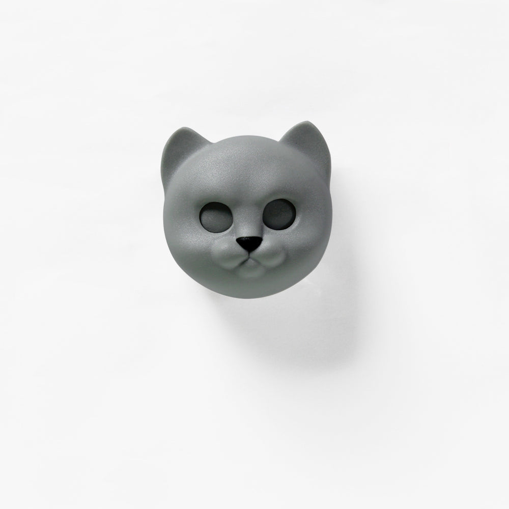 Cat Keys holder wall mounted Neko Cat in grey