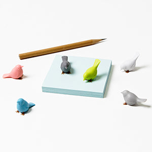 Bird magnets sparrows set of 6 in pastel