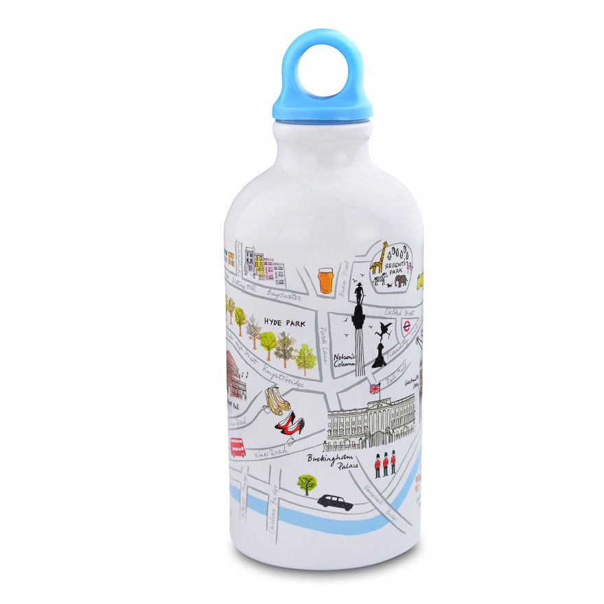 Water Bottle London Alice Tait Map 500ml