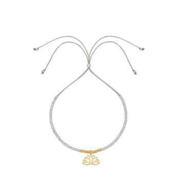 Bracelet Lotus Charm Gold and Silver Plated