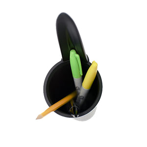 Pencil Pot Desk Tidy Bic Pen Lid Black