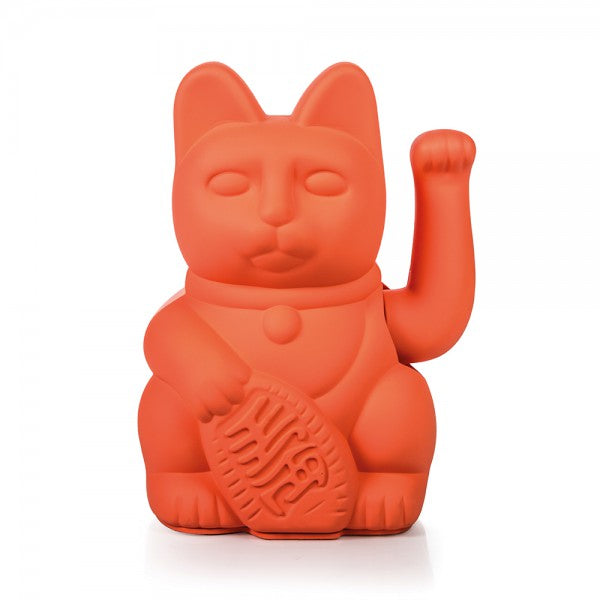 Lucky Cat Waving Arm 'Maneki-Neko' Good Fortune Neon Pink