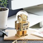 Snowglobe Robot Summer-globe Gold