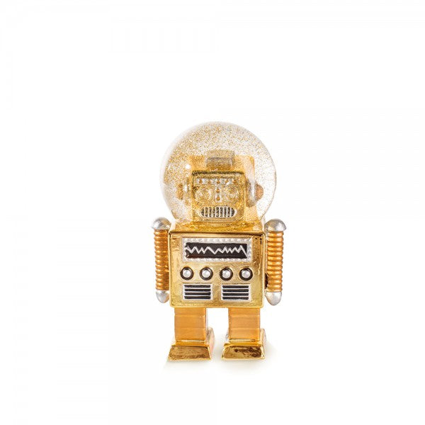 
            
                Load image into Gallery viewer, Snowglobe Robot Summer-globe Gold
            
        