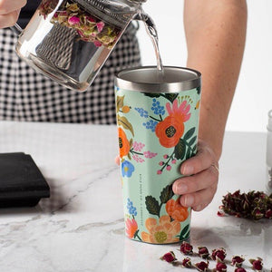 Corkcicle 16oz thermal tumbler for hot and cold drinks in Lively Floral print