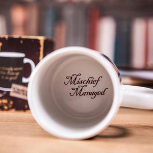 Harry Potter mug with heat changing Marauder's Map in black