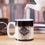 Harry Potter mug with heat changing Marauder's Map in black