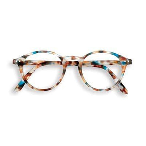Reading Glasses Unisex Frame D Circular +1 Blue Tortoise