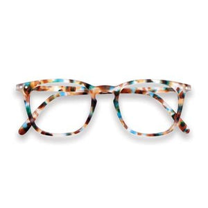 Reading Glasses Unisex Frame E Square +2 Blue Tortoise