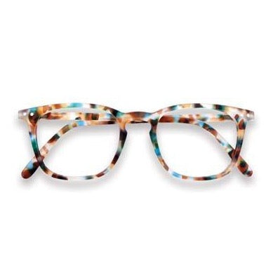 Reading Glasses Unisex Frame E Square +3 Blue Tortoise