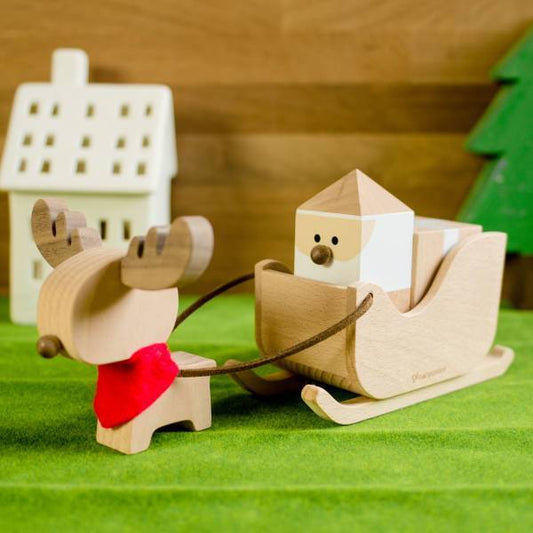 Stationary Notes Holder Santa Sleigh and Reindeer