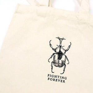 Glass Specimen Jar & Linen Tote Bag Fighting Forever (Beetle)