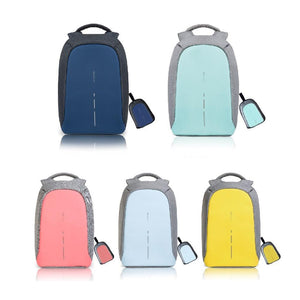 
            
                Load image into Gallery viewer, Pastel blue Bobby anti-theft backpack
            
        
