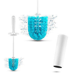 Drip-Free Toilet Brush Spinning Hygienic Spindry Blue White Dreamfarm