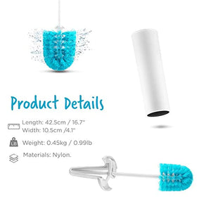Drip-Free Toilet Brush Spinning Hygienic Spindry Blue White Dreamfarm