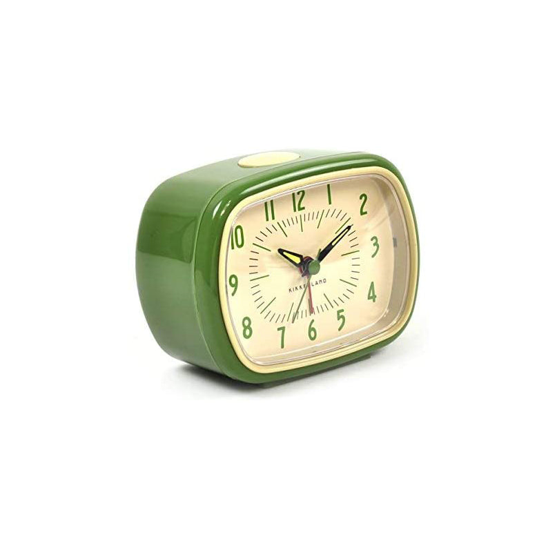 Bedside Alarm Clock Retro Green