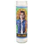 Tall Candle Saint 'John Lennon' votive candle with secular Saint
