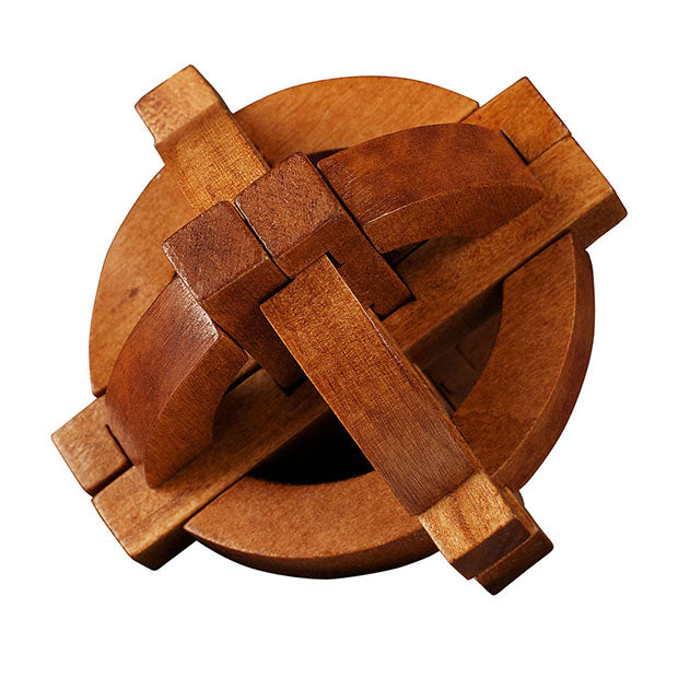 Puzzle Wooden 3D Brain Teaser 'Galileo's Globe' Wood
