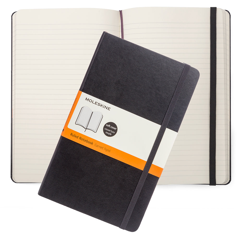 Notebook Ruled Extra Large Soft Cover in Black