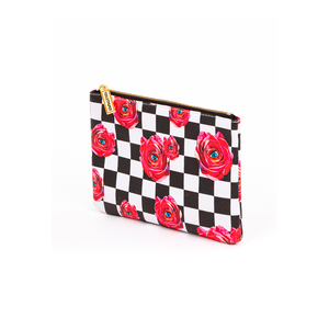 Beauty Case Square Seletti Roses Checkered Pattern