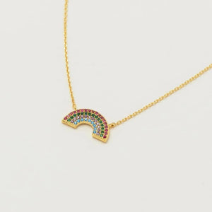 Necklace Rainbow in Gold and Multicolour