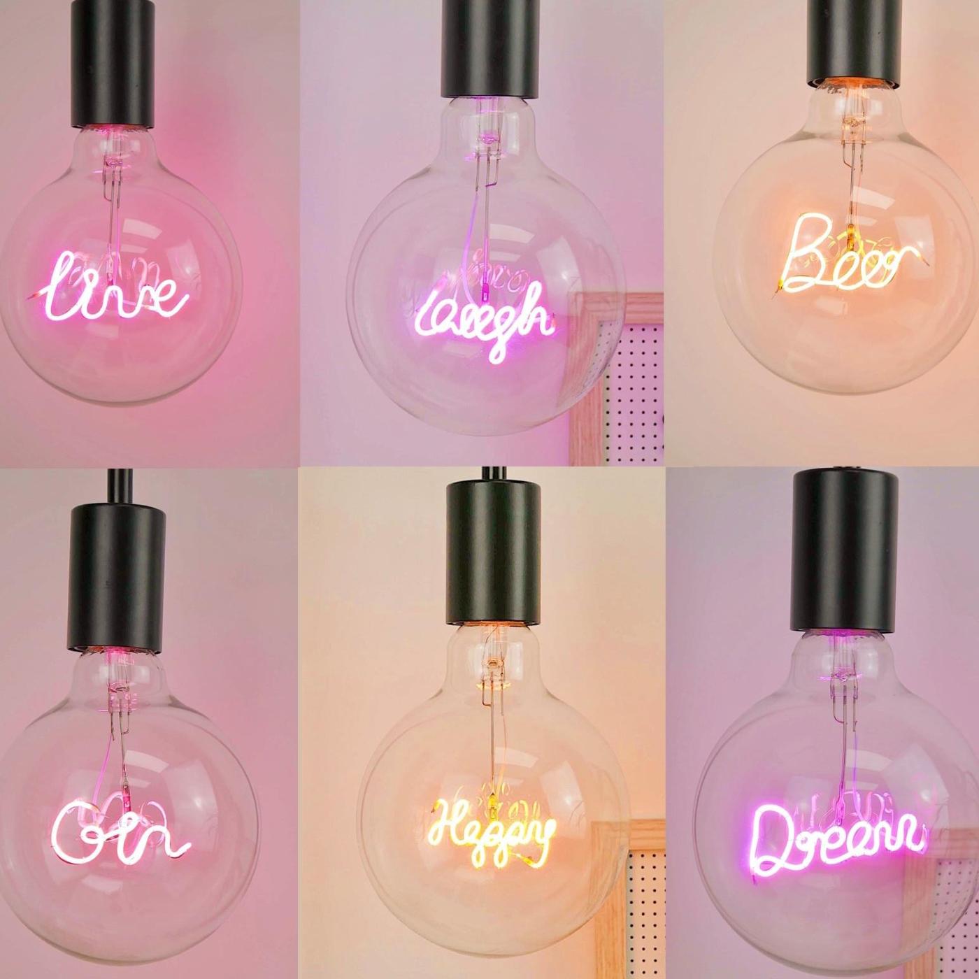 Dream Filament Purple Lamp Exposed Bulb Steepletone LED