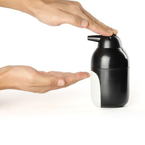 Soap Dispenser Reusable in Penguin Design Black and White