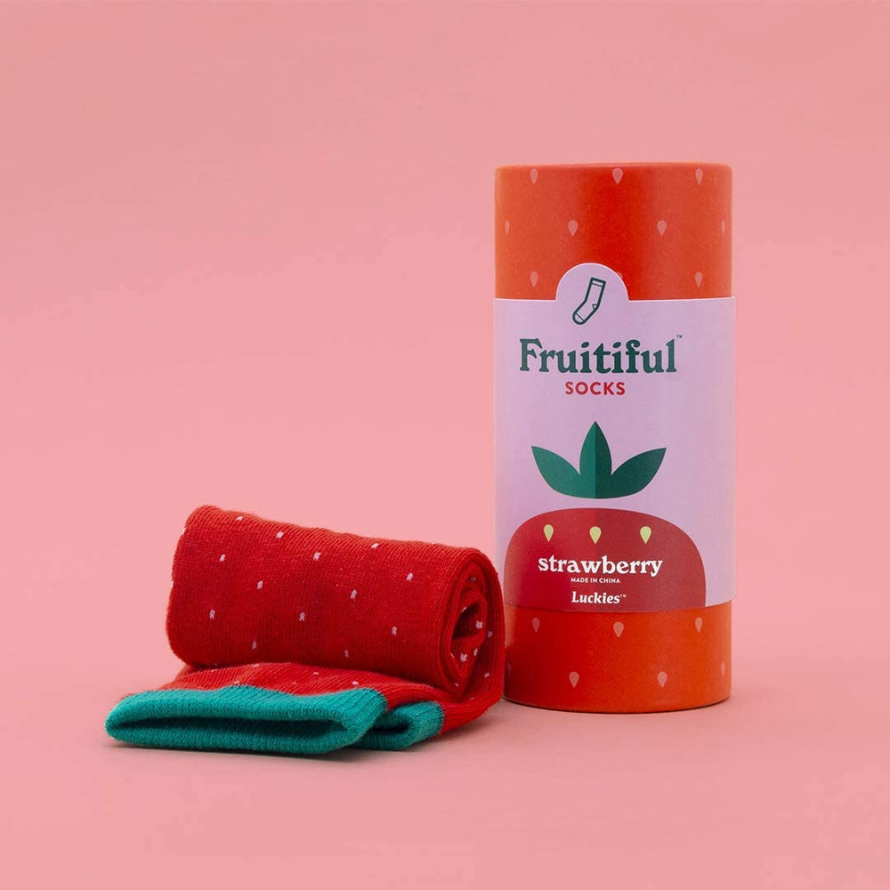 Socks Luckies Fruit Strawberry Red