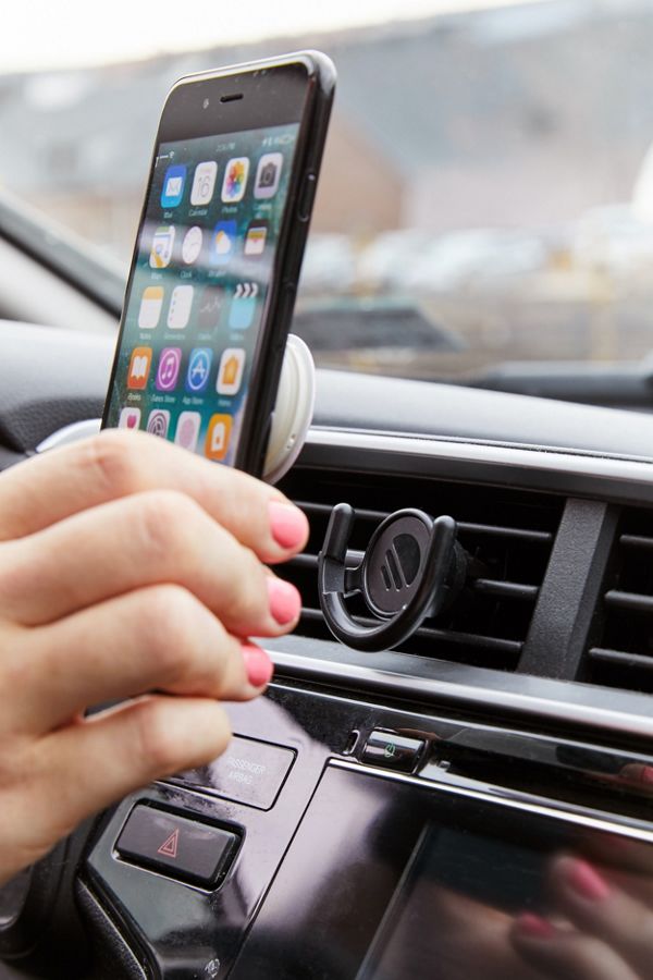 Car phone holder vent mount for PopSockets in black