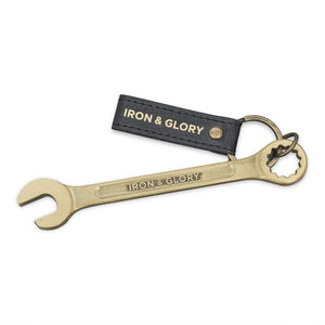 Bottle opener wrench by Iron and Glory in brass