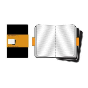 Moleskine Ruled Cahier Xl - Black Cover (3 Set)