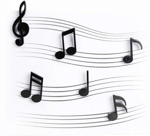 Magnets Musical Notes Set of 6 Black