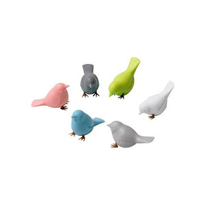 Bird magnets sparrows set of 6 in pastel