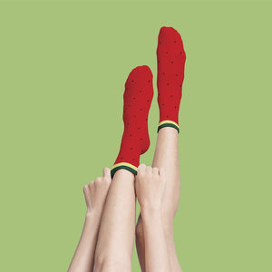 Luckies Fruit Socks Watermelon Red Green