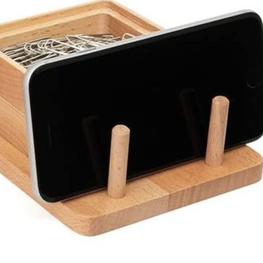 Cabin Desk Tidy Solid Pine Wood Luckies