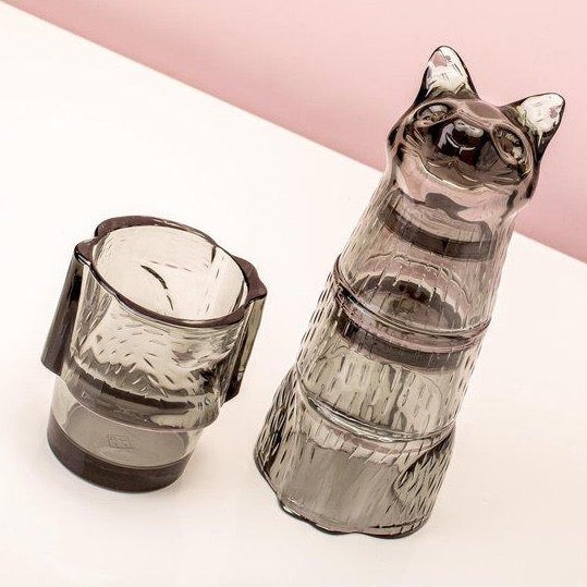 Kitty Stackable Glasses Cat in Black