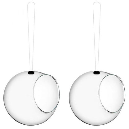 Mini Bird Feeders Hanging Set of 2 in Glass